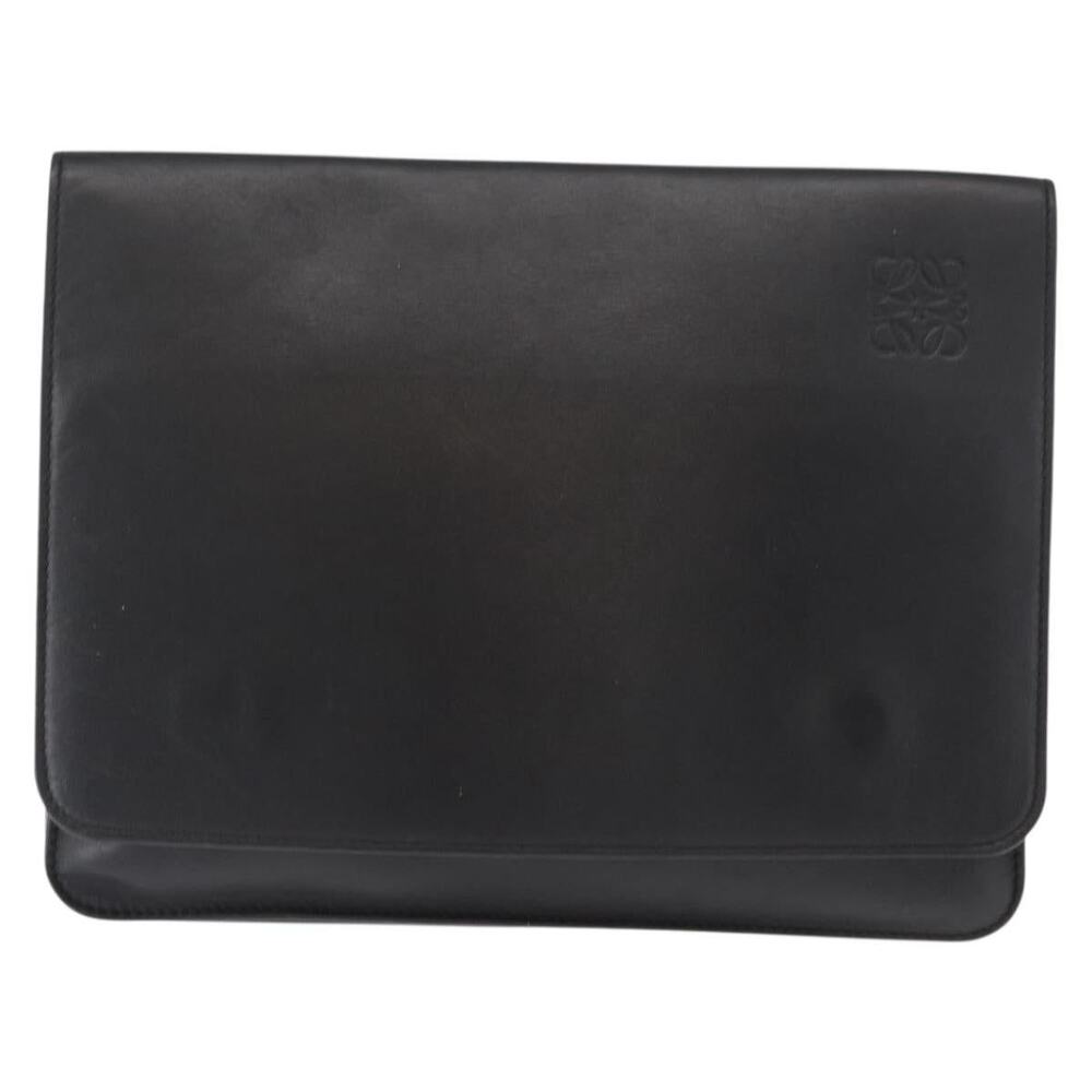 Loewe Anagram Leather Shoulder Bag Black